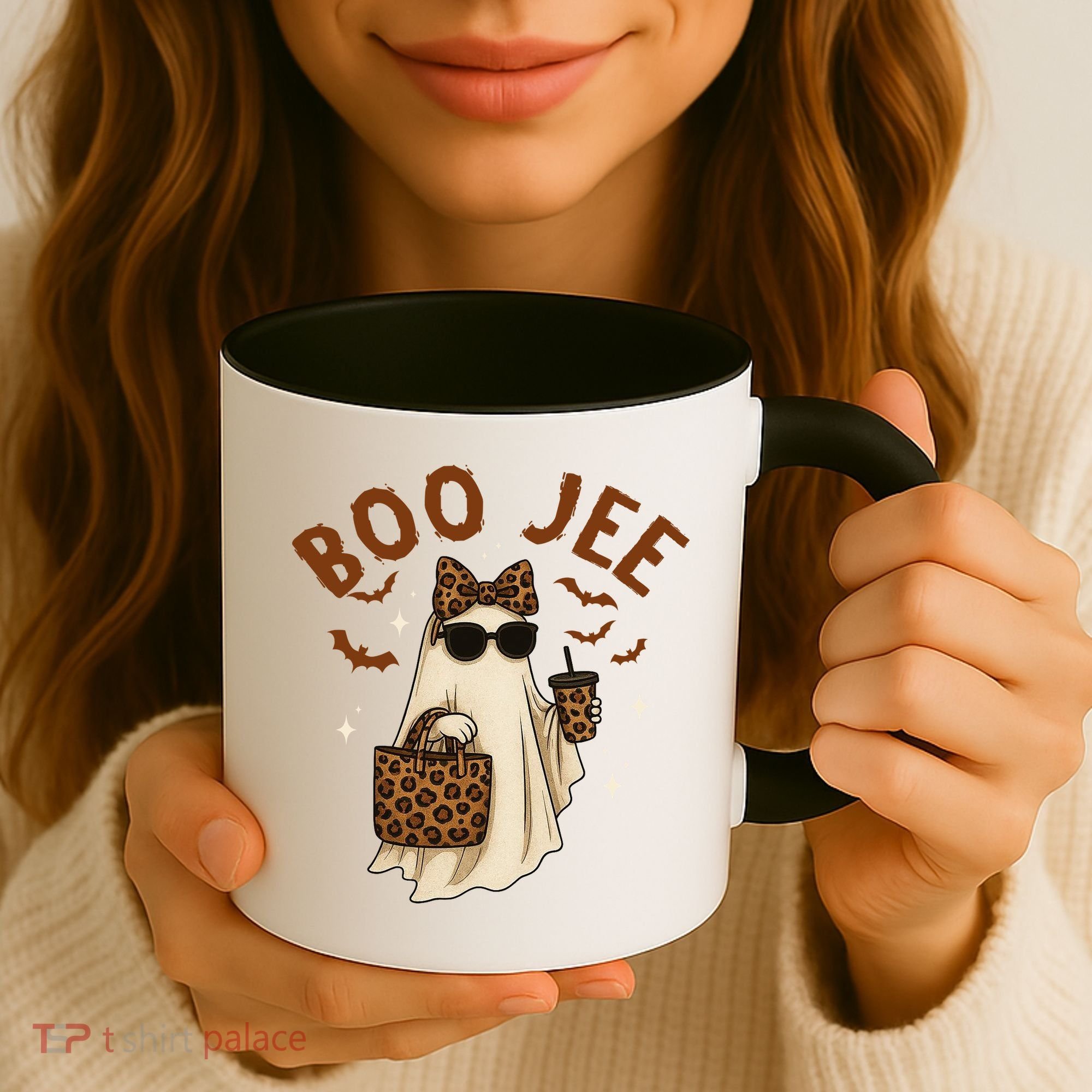 Boo JEE Boujee Ghost Halloween October Vibes Coffee Mug