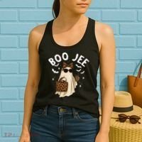 Boo JEE Boujee Ghost Halloween October Vibes Women's Tank Top thumb 2