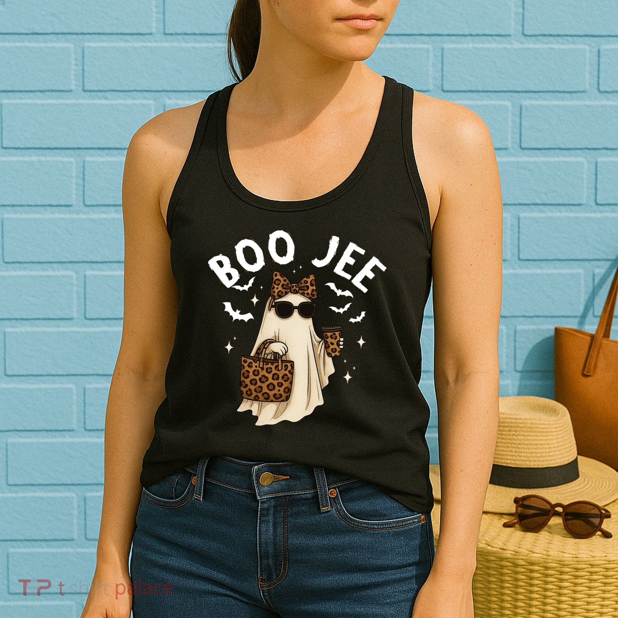 Boo JEE Boujee Ghost Halloween October Vibes Women's Tank Top