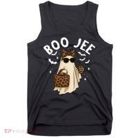 Boo JEE Boujee Ghost Halloween October Vibes Tank Top thumb 0
