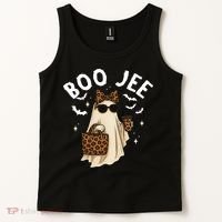 Boo JEE Boujee Ghost Halloween October Vibes Tank Top thumb 2