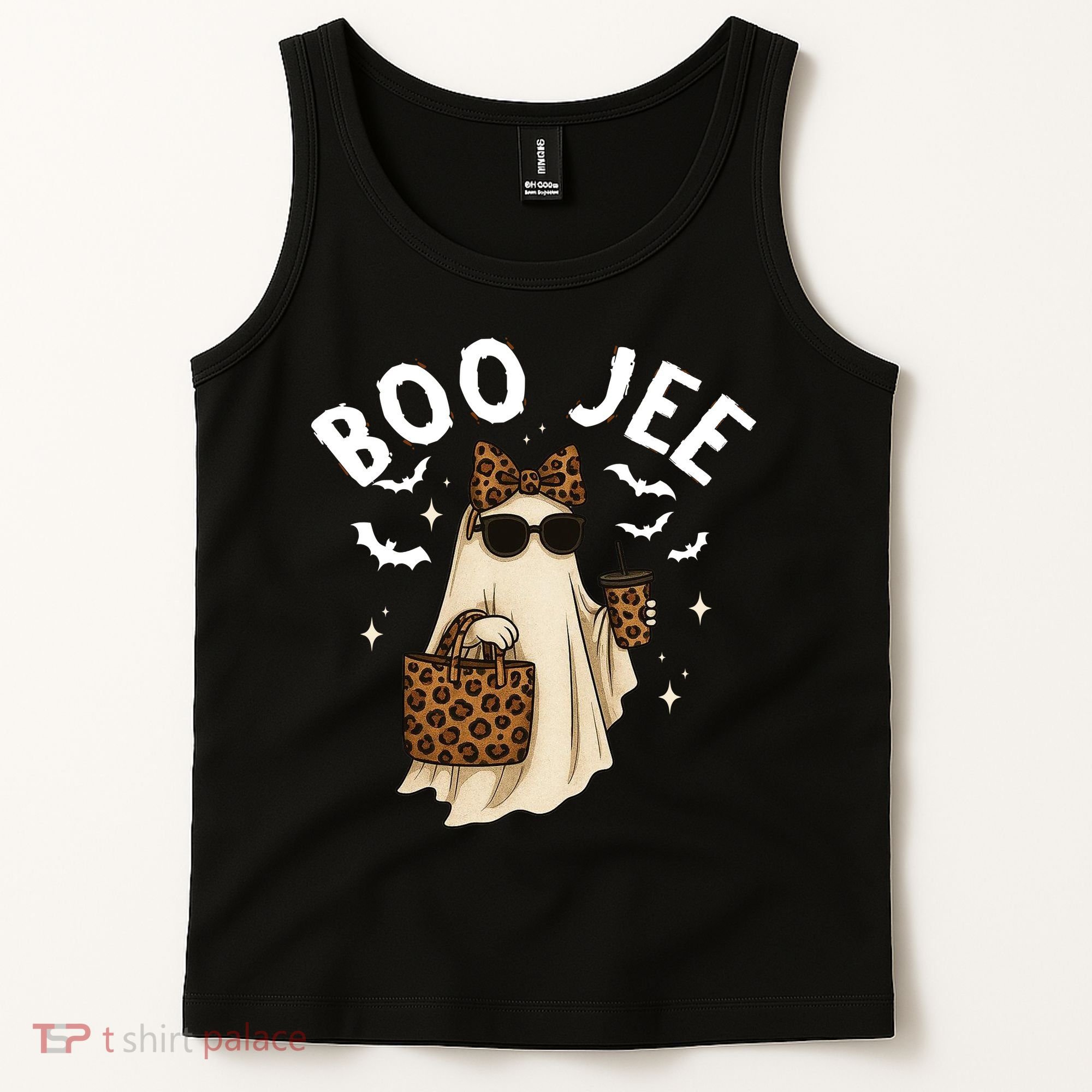Boo JEE Boujee Ghost Halloween October Vibes Tank Top