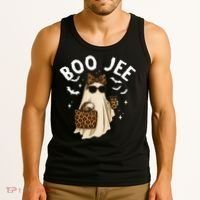 Boo JEE Boujee Ghost Halloween October Vibes Tank Top thumb 3
