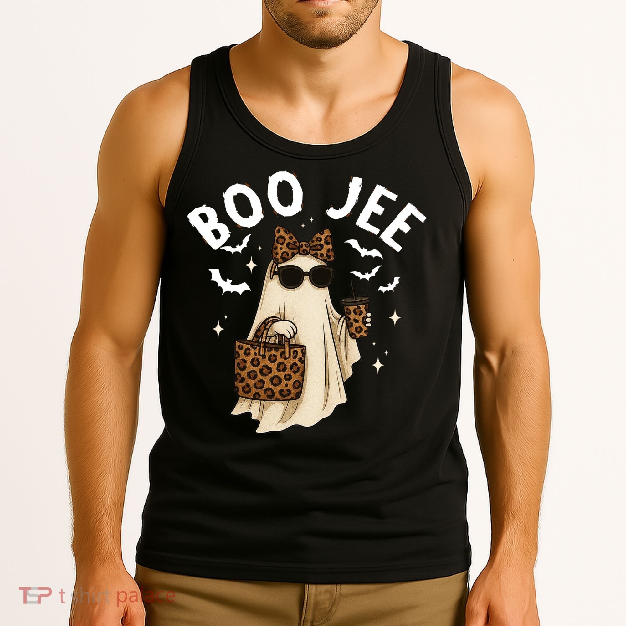 Boo JEE Boujee Ghost Halloween October Vibes Tank Top