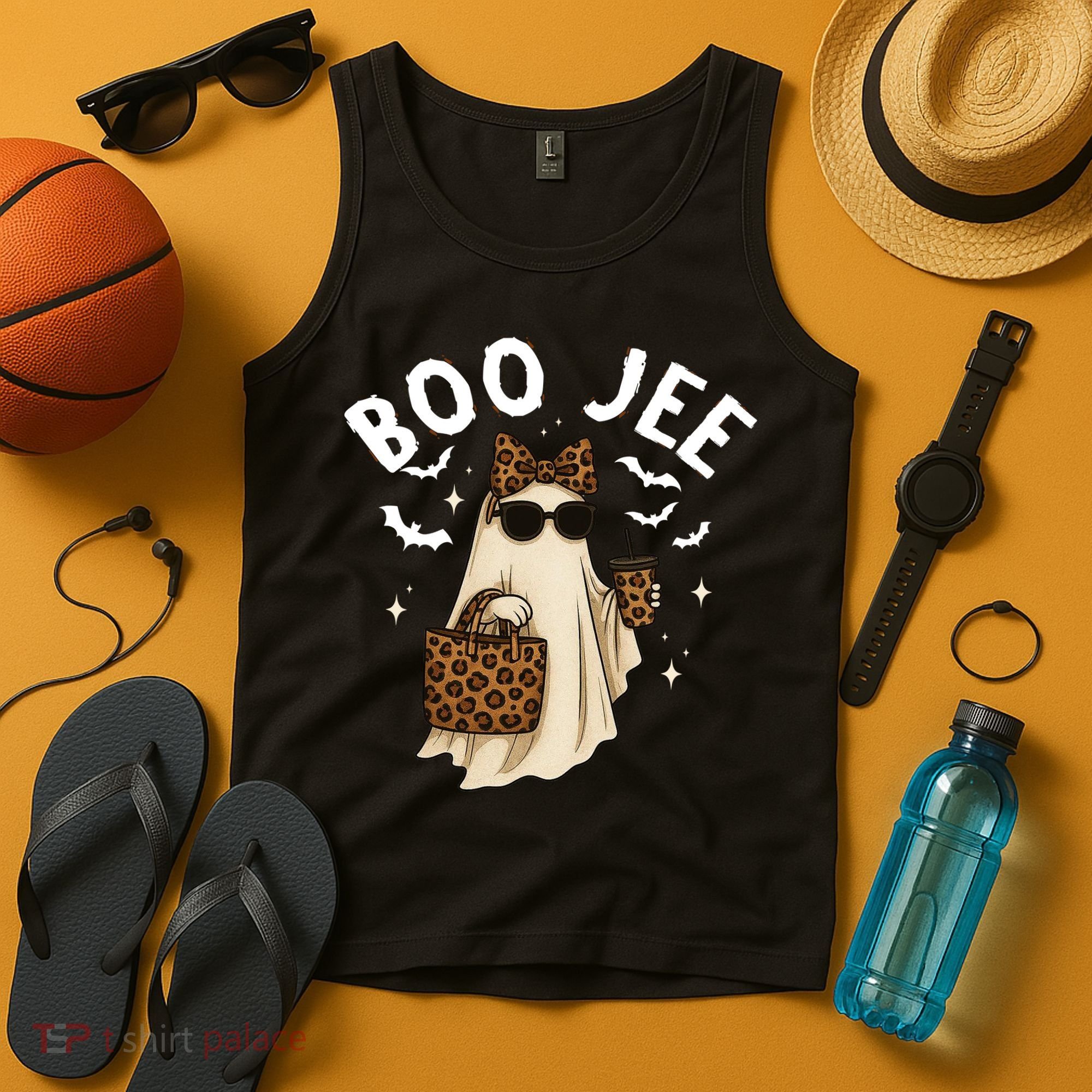 Boo JEE Boujee Ghost Halloween October Vibes Tank Top