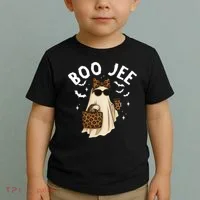 Boo JEE Boujee Ghost Halloween October Vibes Toddler T-Shirt thumb 2