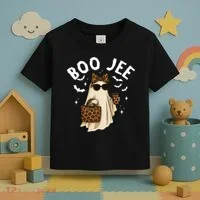 Boo JEE Boujee Ghost Halloween October Vibes Toddler T-Shirt thumb 3