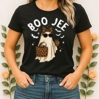 Boo JEE Boujee Ghost Halloween October Vibes Women's T-Shirt thumb 2