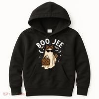 Boo JEE Boujee Ghost Halloween October Vibes Kids Hoodie thumb 0