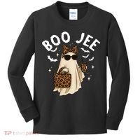 Boo JEE Boujee Ghost Halloween October Vibes Kids Long Sleeve Shirt thumb 0