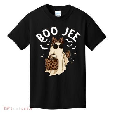 Boo JEE Boujee Ghost Halloween October Vibes Kids T-Shirt