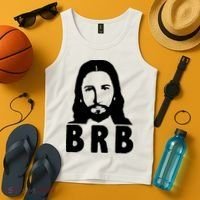 BRB Jesus Be Right Back Tank Top thumb 4