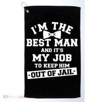 Best Jail Bachelor Party Gift Golf Towel thumb 0