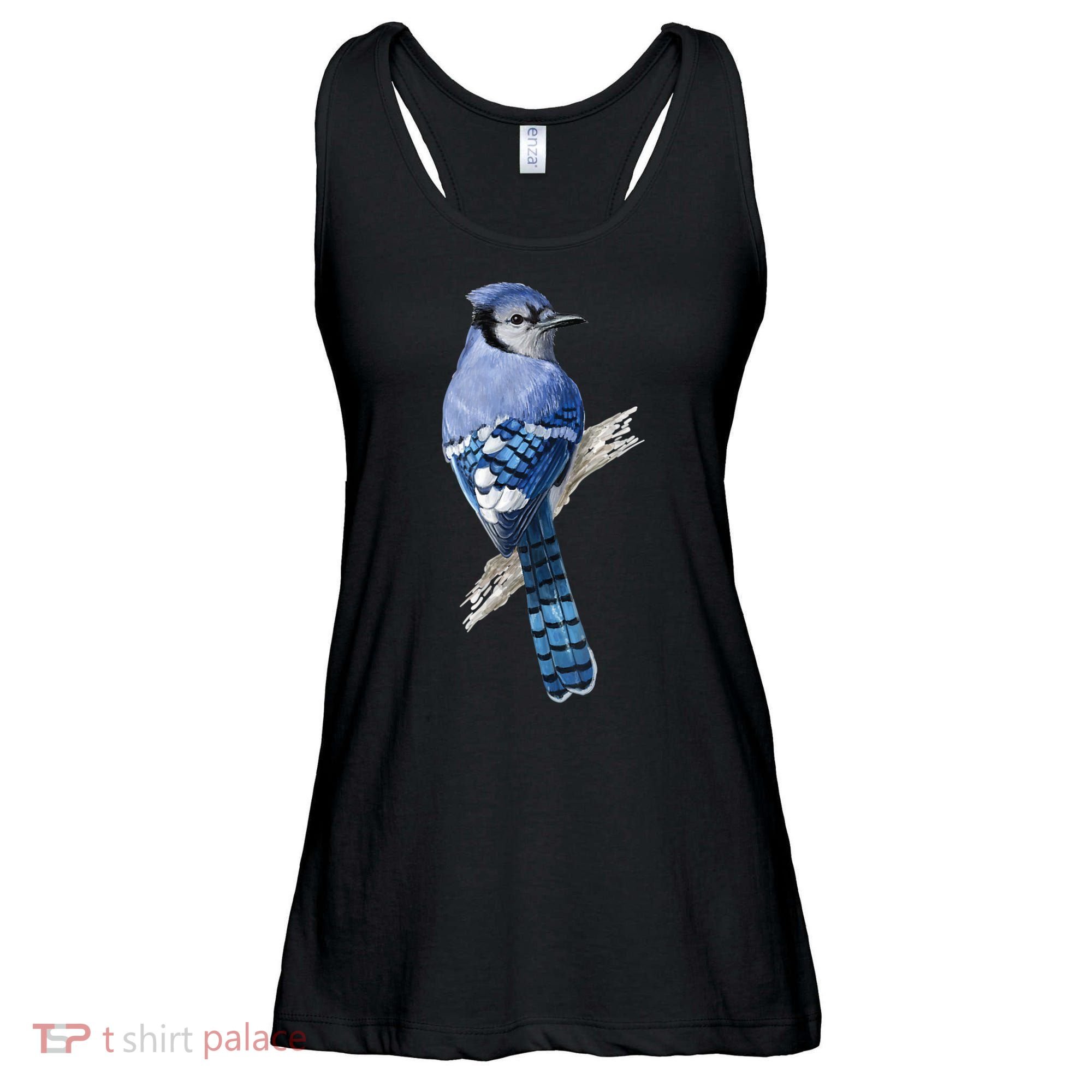 Blue Jay Bird Ladies Essential Flowy Tank