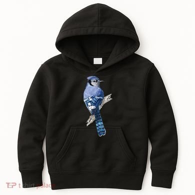 Blue Jay Bird Kids Hoodie