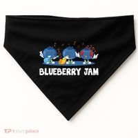 Blueberry Jam Blueberries Partying Funny Blueberry Lover Gift USA-Made Doggie Bandana thumb 0