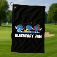 Blueberry Jam Blueberries Partying Funny Blueberry Lover Gift Golf Towel thumb 1