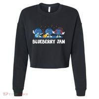 Blueberry Jam Blueberries Partying Funny Blueberry Lover Gift Cropped Pullover Crew thumb 0