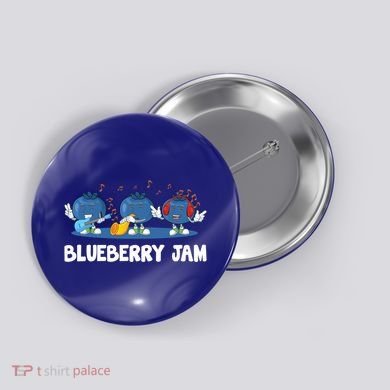Blueberry Jam Blueberries Partying Funny Blueberry Lover Gift Button