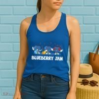 Blueberry Jam Blueberries Partying Funny Blueberry Lover Gift Women's Tank Top thumb 2