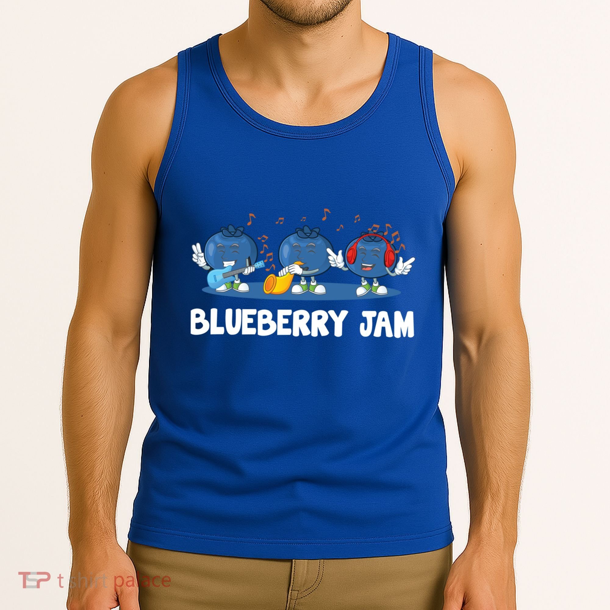 Blueberry Jam Blueberries Partying Funny Blueberry Lover Gift Tank Top
