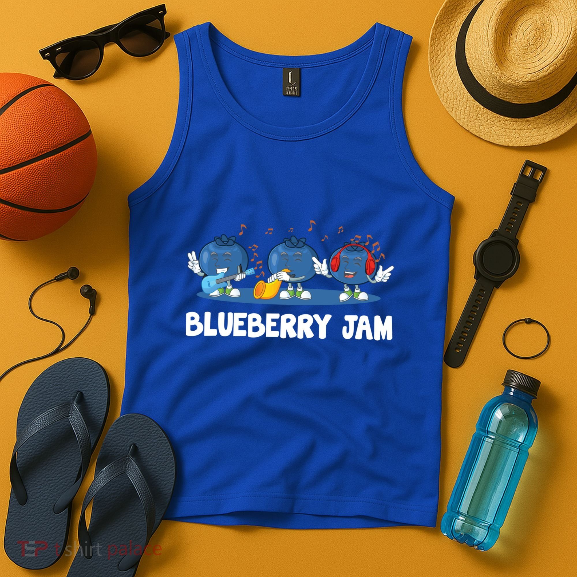 Blueberry Jam Blueberries Partying Funny Blueberry Lover Gift Tank Top