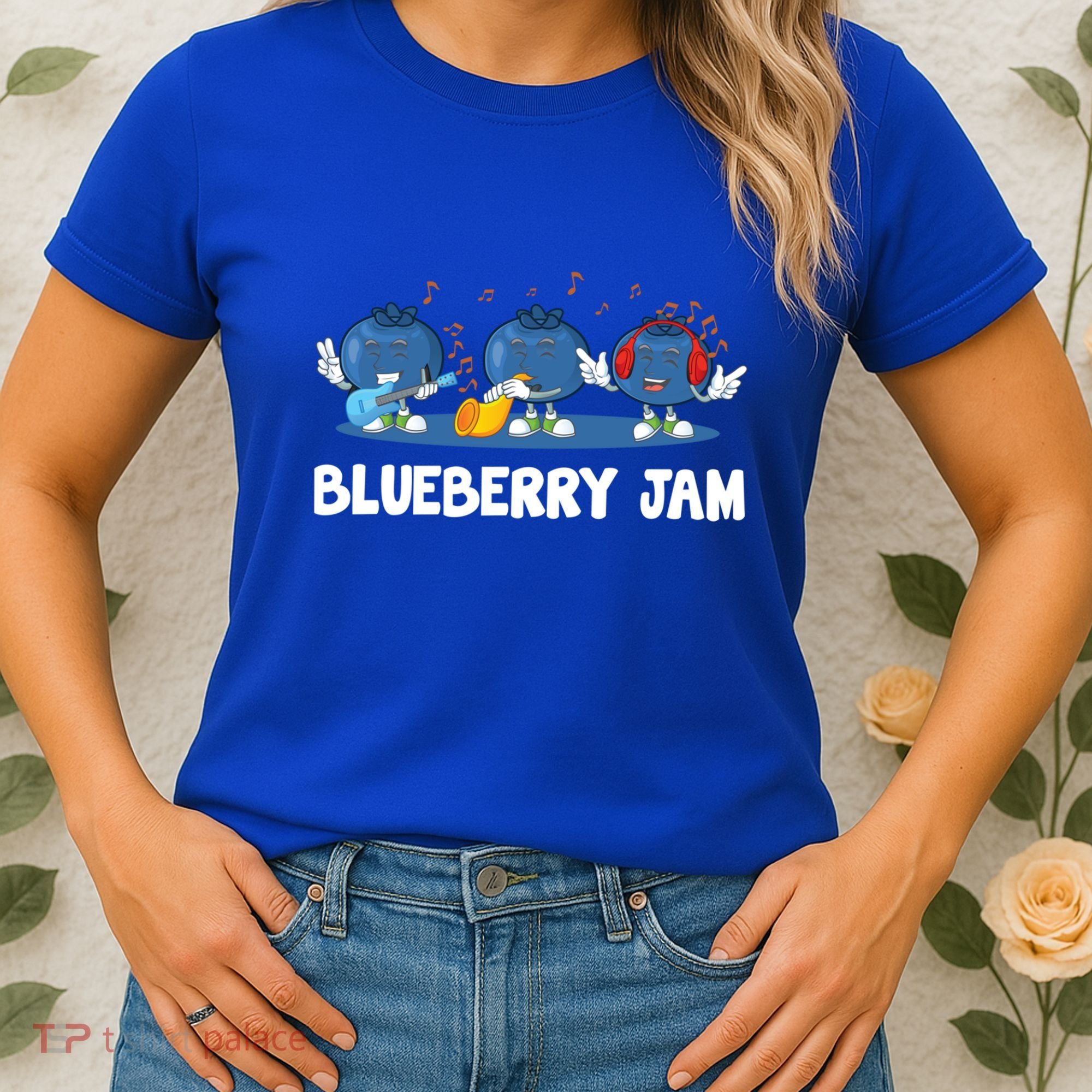 Blueberry Jam Blueberries Partying Funny Blueberry Lover Gift Women's T-Shirt