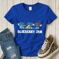 Blueberry Jam Blueberries Partying Funny Blueberry Lover Gift Women's T-Shirt thumb 3