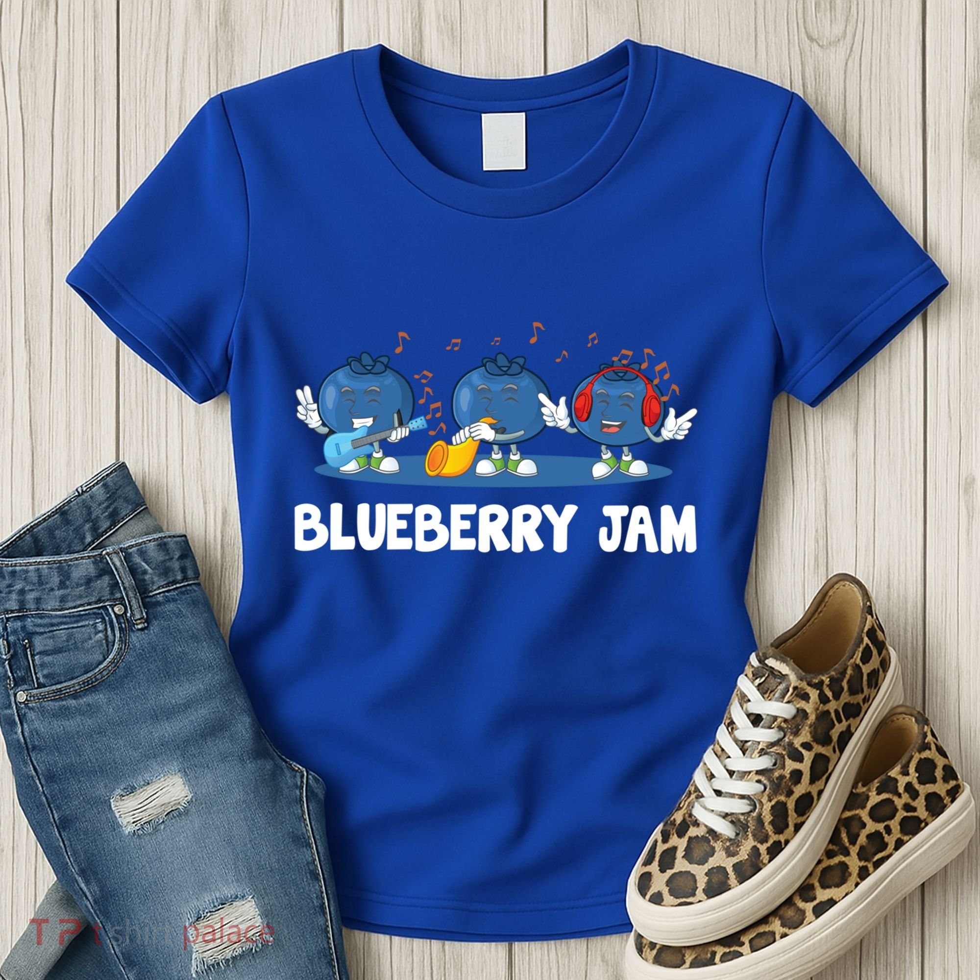 Blueberry Jam Blueberries Partying Funny Blueberry Lover Gift Women's T-Shirt