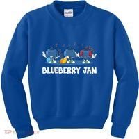 Blueberry Jam Blueberries Partying Funny Blueberry Lover Gift Kids Sweatshirt thumb 0