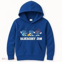 Blueberry Jam Blueberries Partying Funny Blueberry Lover Gift Kids Hoodie thumb 0