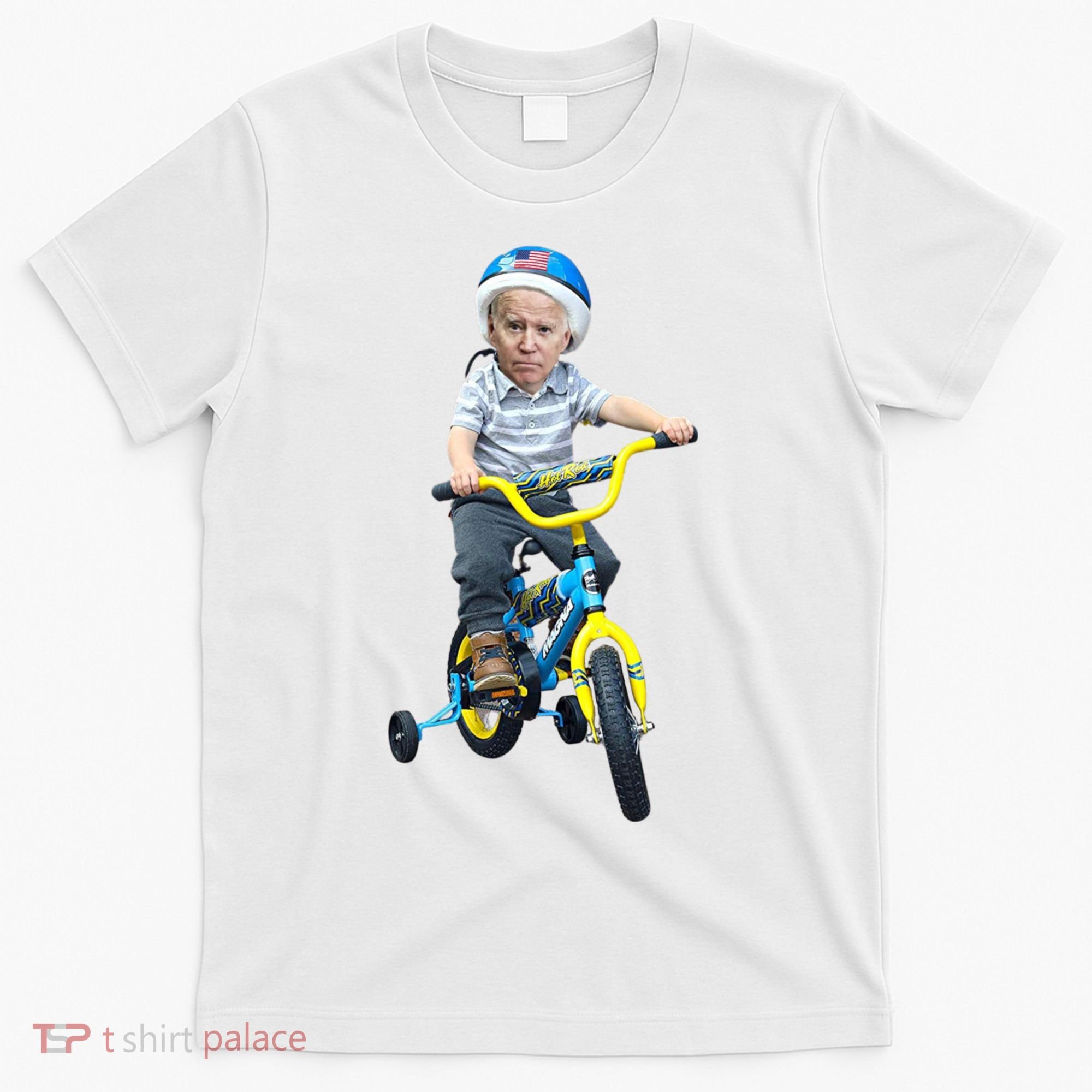 Baby Joe Biden On Tricycle Funny Joe Biden Bike T-Shirt