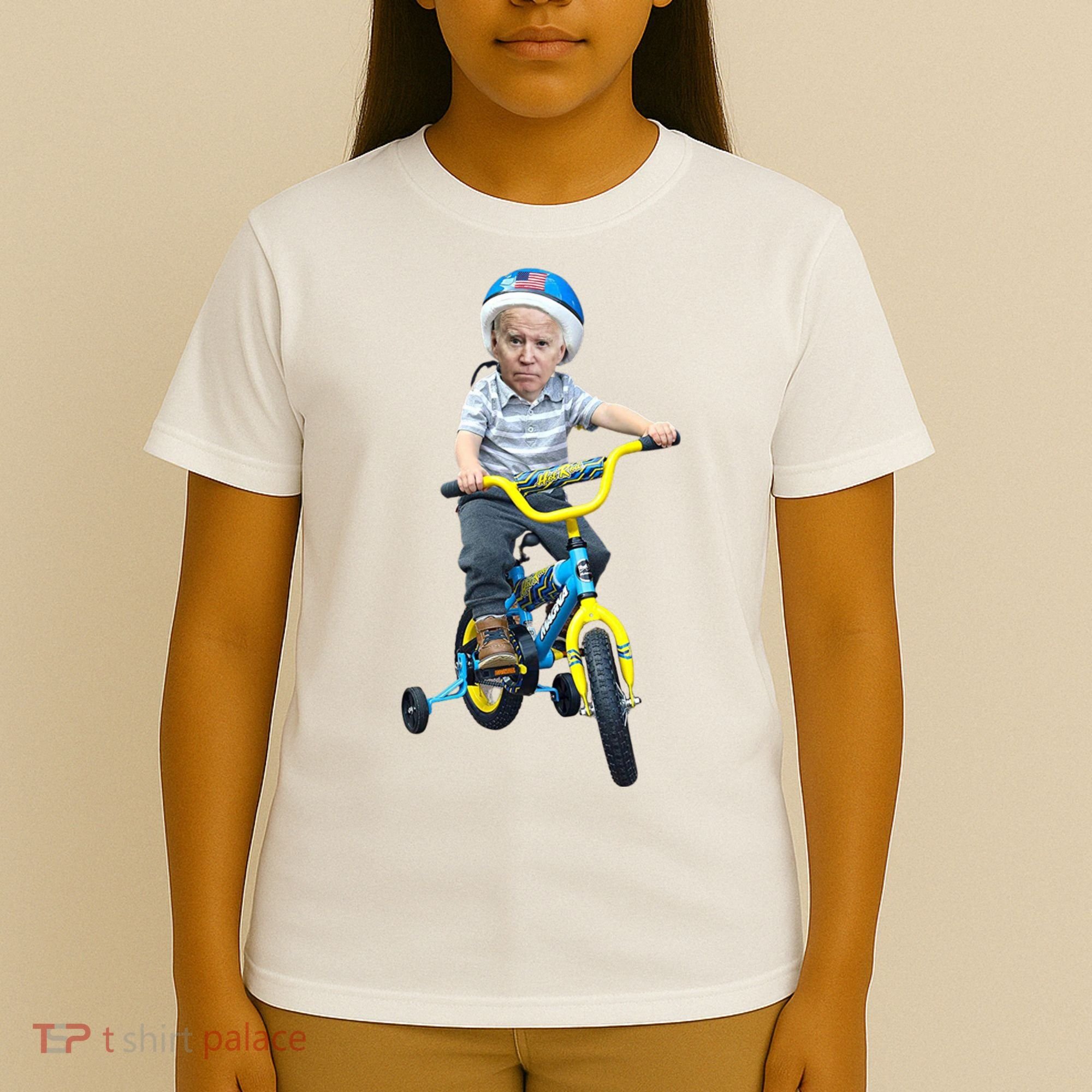 Baby Joe Biden On Tricycle Funny Joe Biden Bike T-Shirt