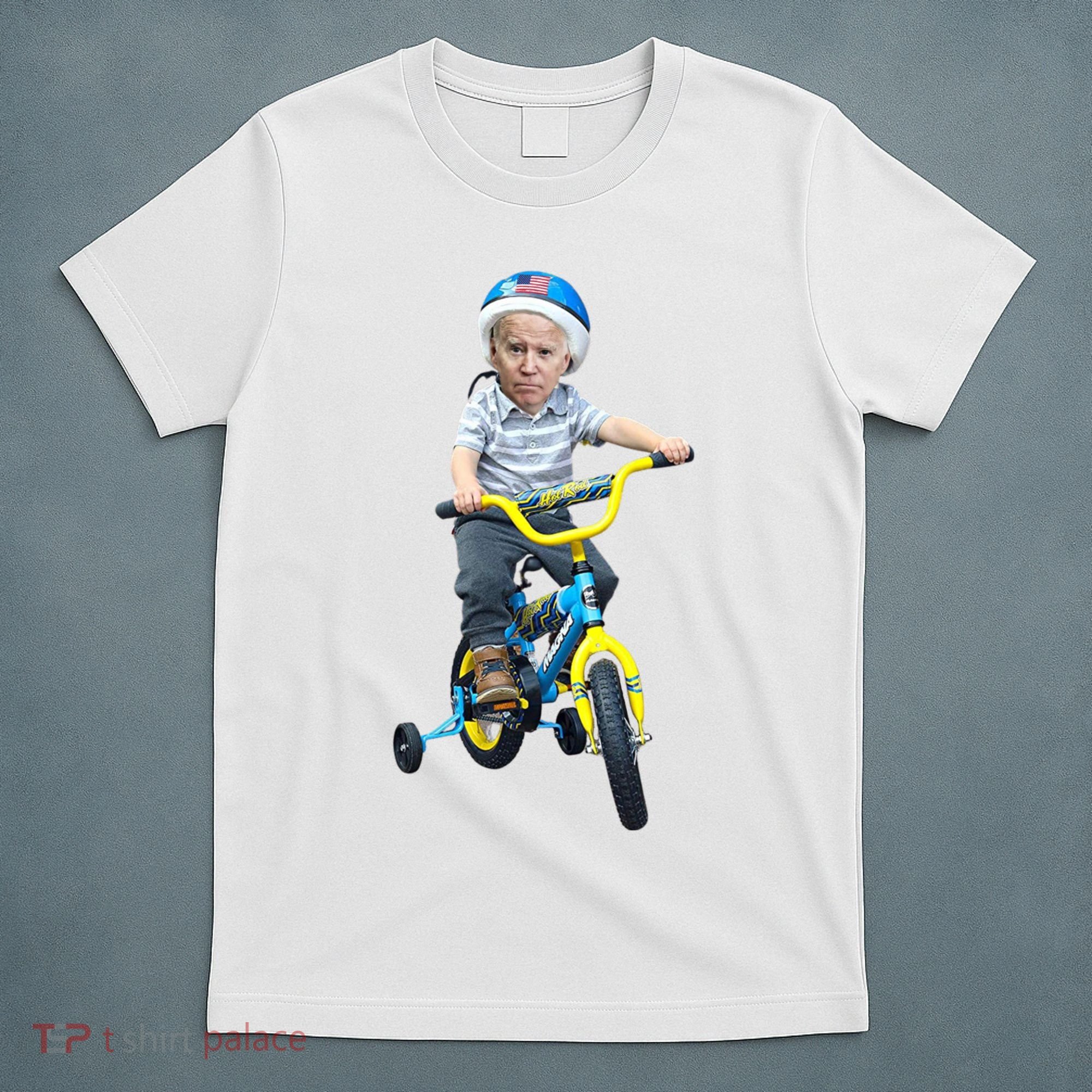 Baby Joe Biden On Tricycle Funny Joe Biden Bike T-Shirt