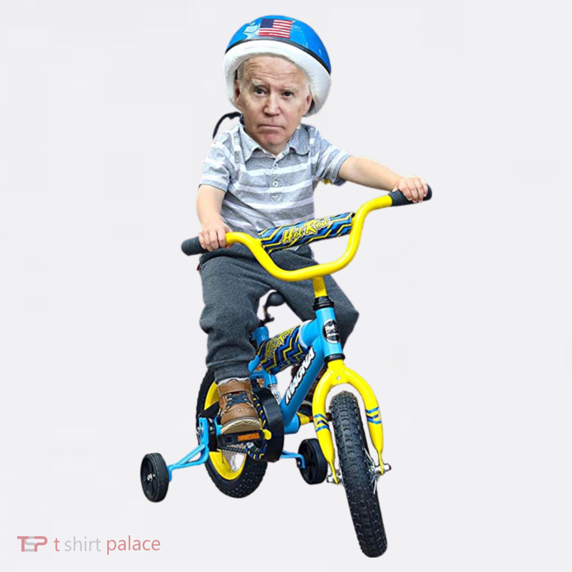 Baby Joe Biden On Tricycle Funny Joe Biden Bike T-Shirt