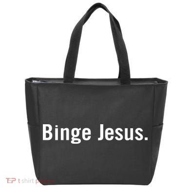 Binge Jesus Tote Bag