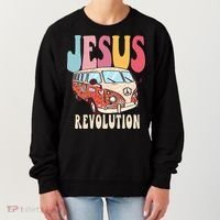 Boho Jesus-Revolution Christian Faith Based Jesus Women's Sweatshirt thumb 0