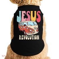 Boho Jesus-Revolution Christian Faith Based Jesus Doggie Tank thumb 0
