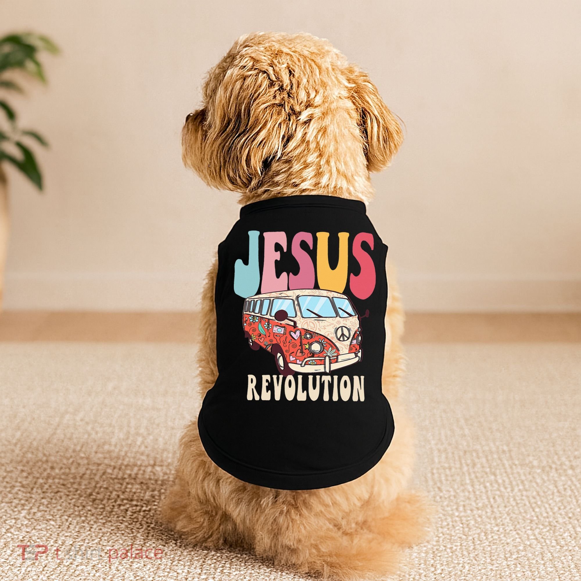 Boho Jesus-Revolution Christian Faith Based Jesus Doggie Tank