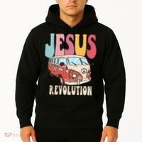 Boho Jesus-Revolution Christian Faith Based Jesus Hoodie thumb 2