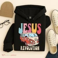 Boho Jesus-Revolution Christian Faith Based Jesus Hoodie thumb 4