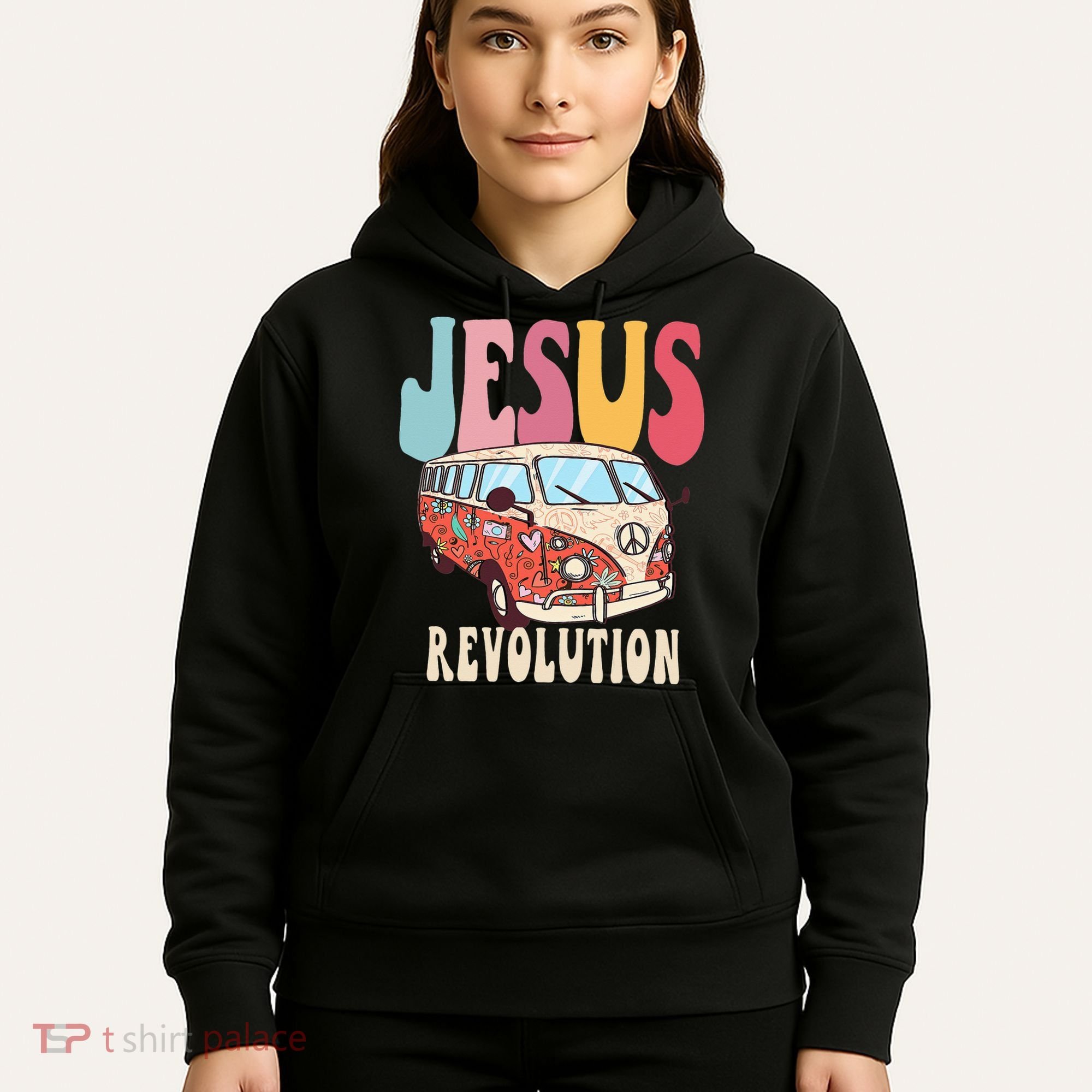 Boho Jesus-Revolution Christian Faith Based Jesus Hoodie