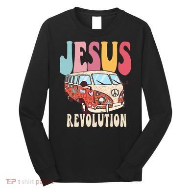 Boho Jesus-Revolution Christian Faith Based Jesus Long Sleeve Shirt