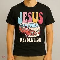 Boho Jesus-Revolution Christian Faith Based Jesus T-Shirt thumb 3