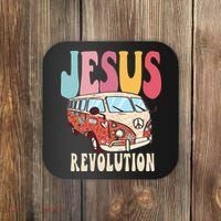 Boho Jesus-Revolution Christian Faith Based Jesus Coaster thumb 0