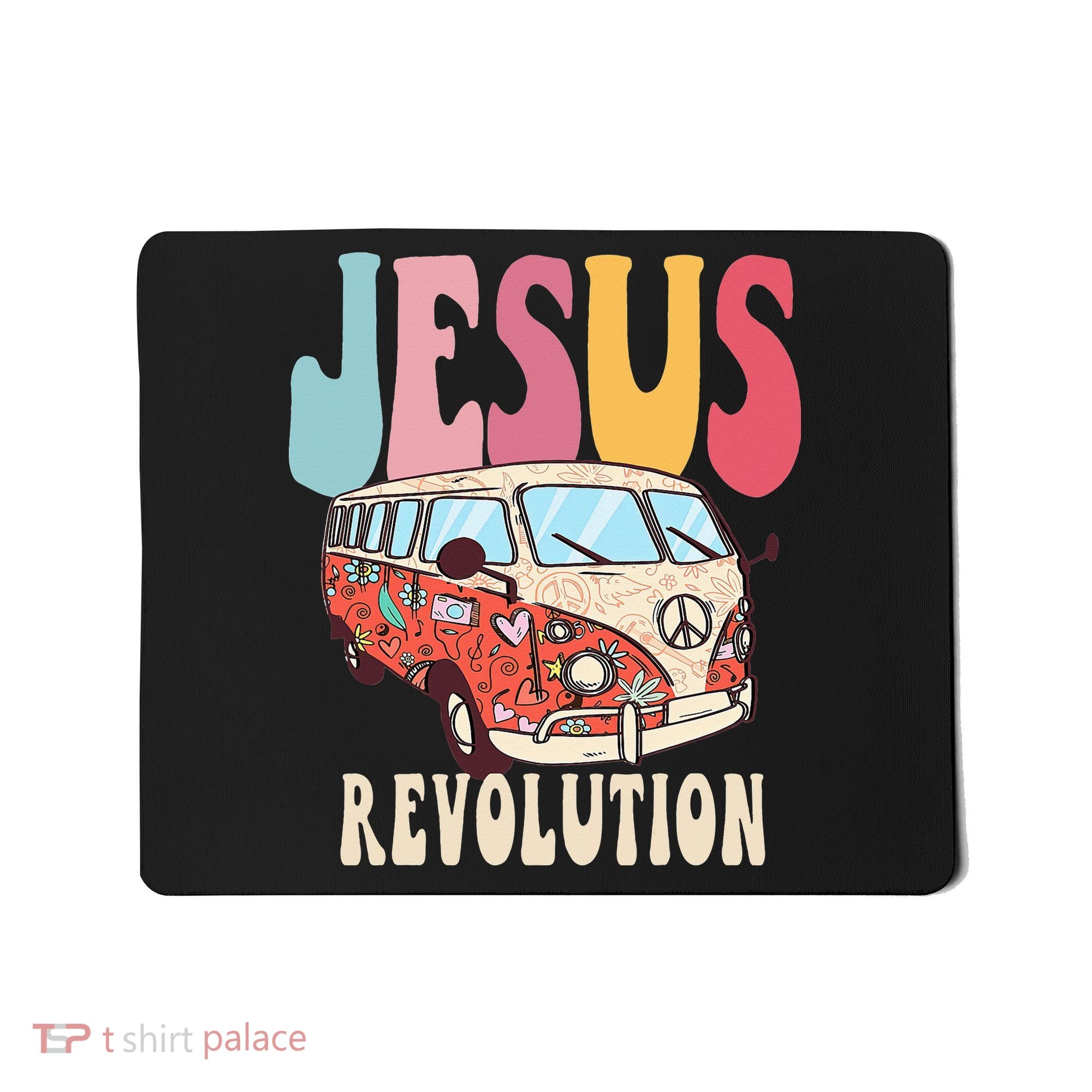 Boho Jesus-Revolution Christian Faith Based Jesus Mousepad