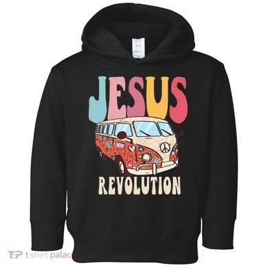 Boho Jesus-Revolution Christian Faith Based Jesus Toddler Hoodie