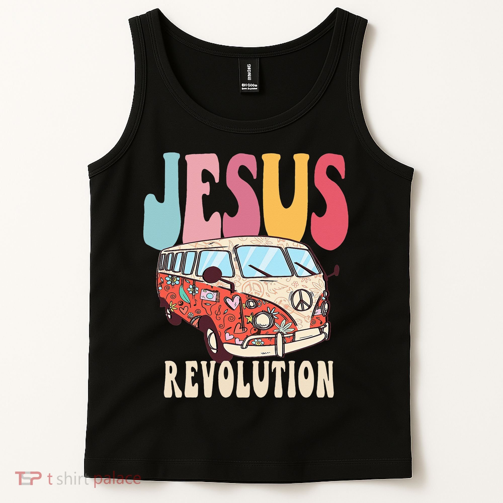 Boho Jesus-Revolution Christian Faith Based Jesus Tank Top