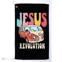 Boho Jesus-Revolution Christian Faith Based Jesus Golf Towel thumb 0