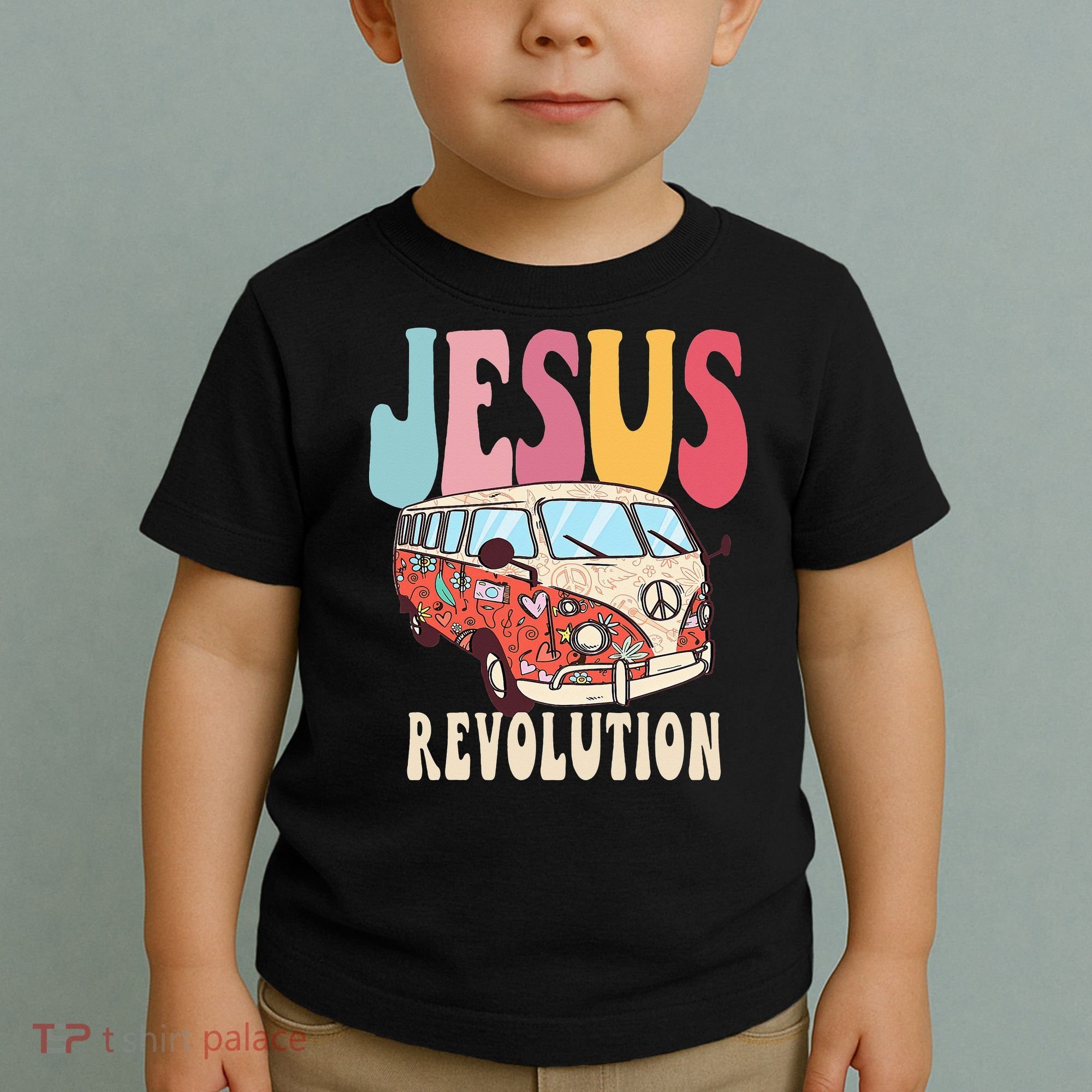 Boho Jesus-Revolution Christian Faith Based Jesus Toddler T-Shirt